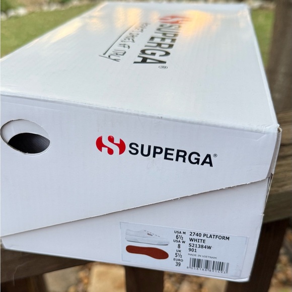 NWB WOMEN’s Superga 2740 Platform White Sneakers Size 39 ❗Runs big❗See below❗ - Picture 12 of 12